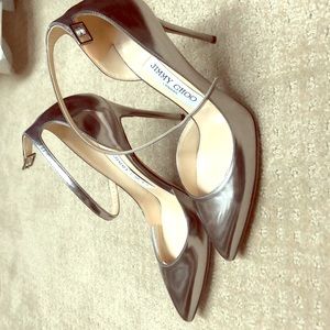 Jimmy Choo Platinum Ankle Strap pumps 35